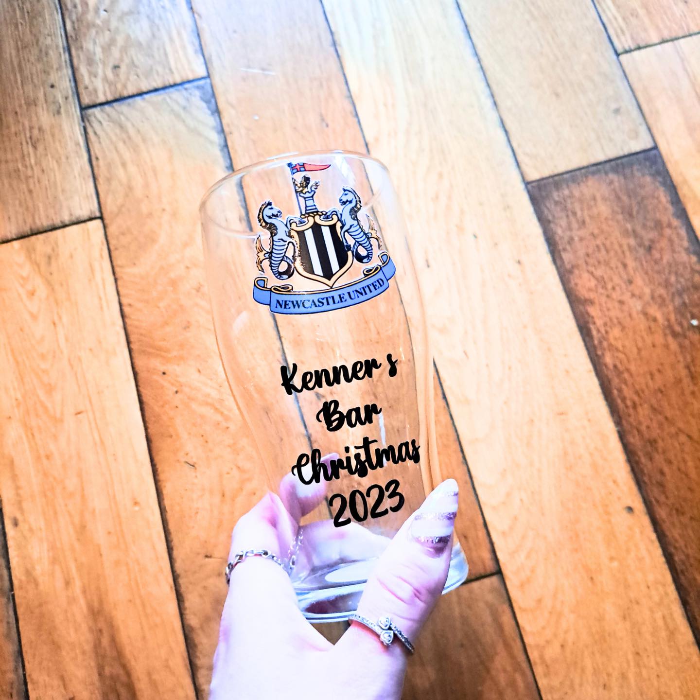 NUFC Football Pint Glass #OG