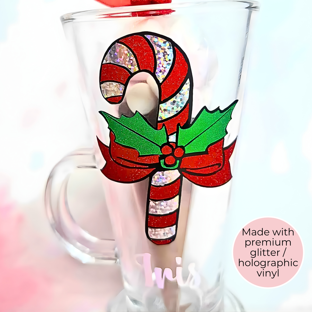 Personalised Christmas Drink Glass Gift, Glass With Hot Chocolate Cone / Chocolate Bomb, Secret Santa Gift