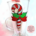 Personalised Christmas Drink Glass Gift, Glass With Hot Chocolate Cone / Chocolate Bomb, Secret Santa Gift