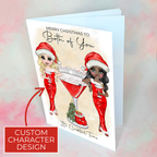 Personalised Mrs Clausmopolitan Christmas Cocktail Card For Couples
