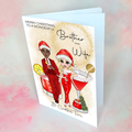 Personalised Mrs Clausmopolitan Christmas Cocktail Card for Brother And Wife