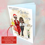 Personalised Nutcracker Christmas Cocktail Card For Brother And Wife