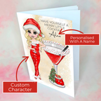 Personalised Mrs Clausmopolitan Christmas Cocktail Card For A Special Friend