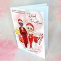 Personalised Candy Cane Christmas Cocktail Card For Dad And Partner