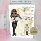 Personalised Nutcracker Christmas Cocktail Card For My Beautiful Fiancé