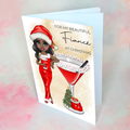Personalised Clausmopolitan Christmas Cocktail Card For A Beautiful Fiancé