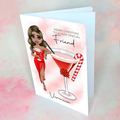 Personalised Candy Cane Christmas Cocktail Card For A Special Friend