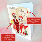 Personalised Clausmopolitan Christmas Cocktail Card For Mum And Dad