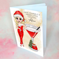 Personalised Mrs Clausmopolitan Christmas Cocktail Card For A Special Friend