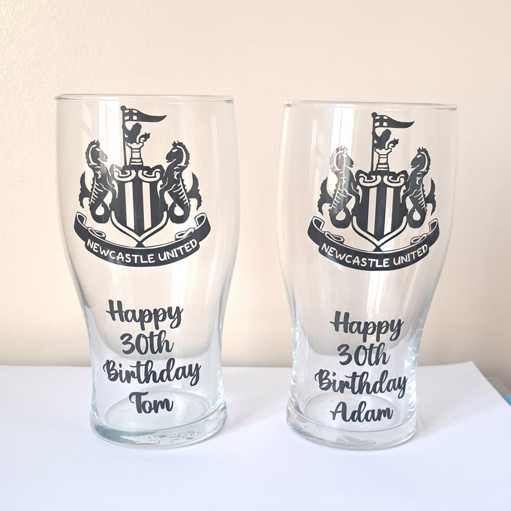NUFC Football Pint Glass #OG