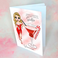 Personalised Candy Cane Christmas Cocktail Card For A Special Sister