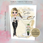 Personalised Nutcracker Christmas Cocktail Card For A Special Sister