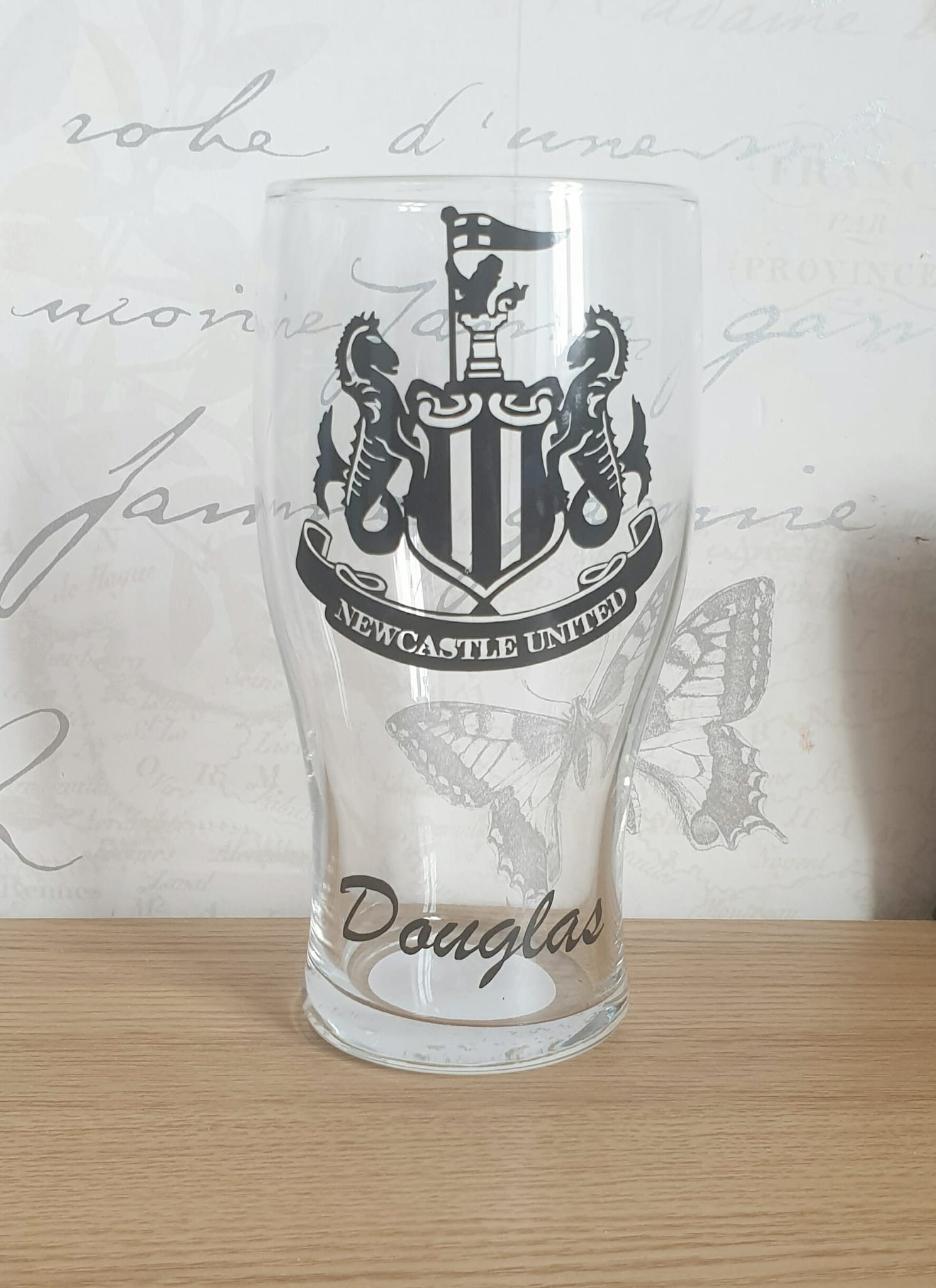 NUFC Football Pint Glass #OG