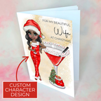Personalised Mrs Clausmopolitan Christmas Cocktail Card for My Beautiful Wife