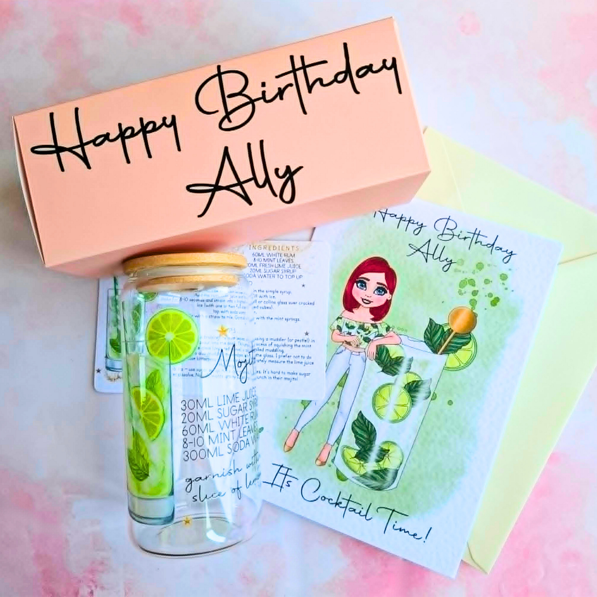 Personalised Luxury Cocktail Recipe Gift Bundle, Build You Own Gift Bundle, Gift For Her, Housewarming, Birthday