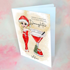 Personalised Clausmopolitan Christmas Cocktail Card For A Beautiful Daughter