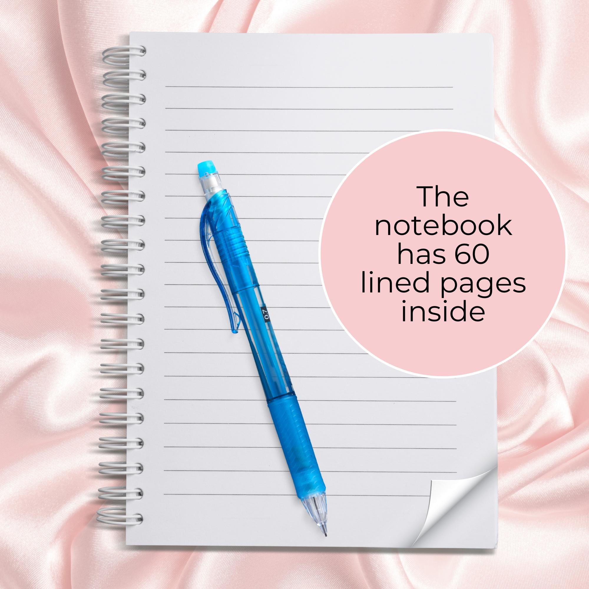 Personalised A5 Blue Lagoon Cocktail Notebook, Gift For Mum, Sister