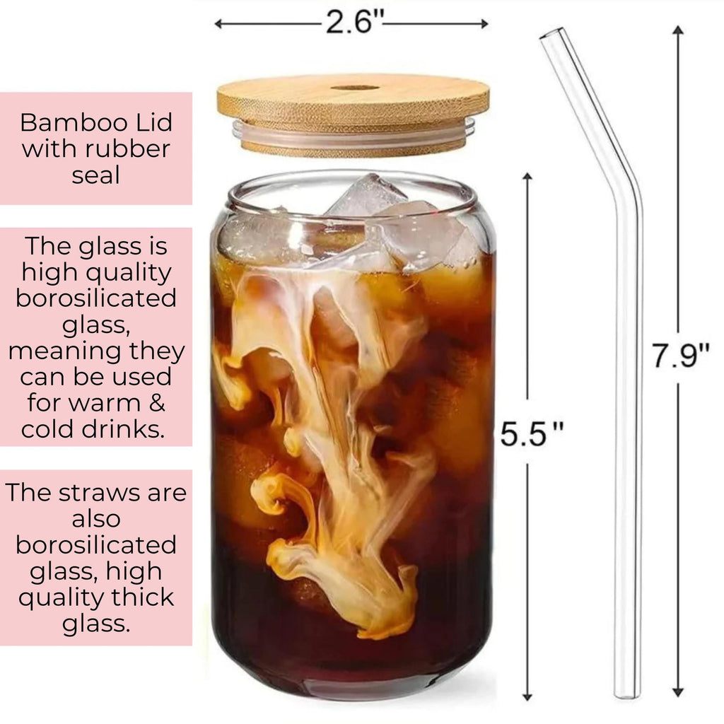 16oz Pumpkin Martini Cocktail Recipe Glass with Bamboo Lid & Straw