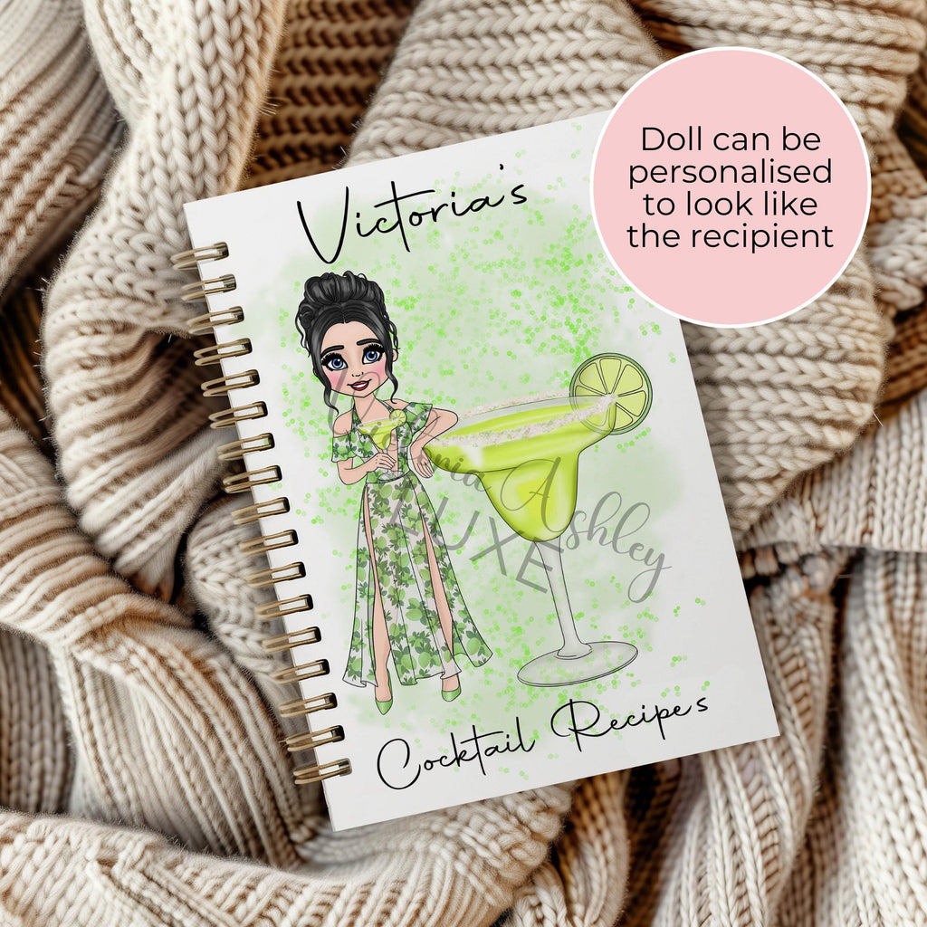 Personalised Margarita Notebook, A5 Lined Page Journal Gift For Mum Sister