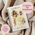 Personalised Pina Colada Cocktail Notekook, A5 Wedding Planning Notebook Gift