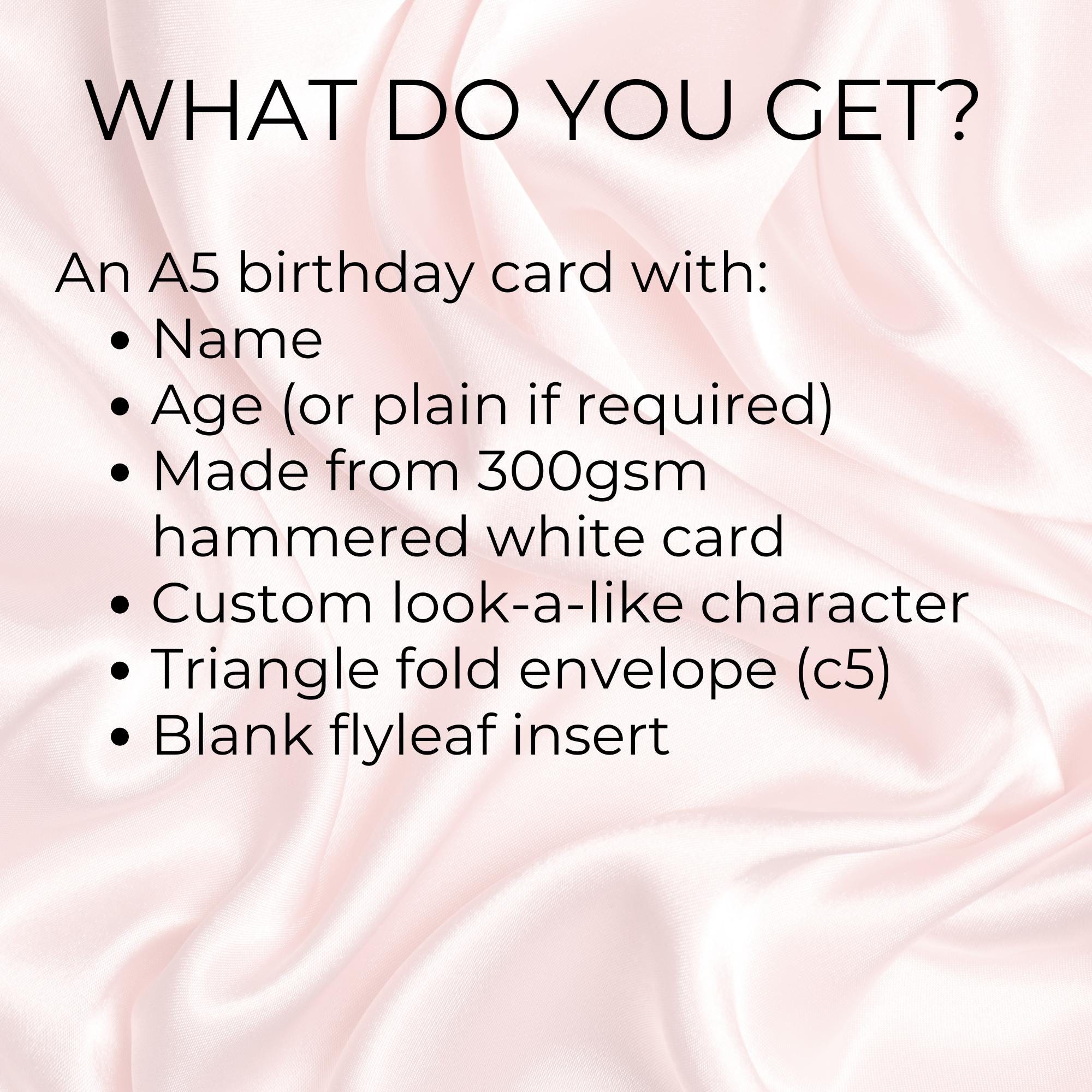 Personalised Pina Colada Birthday Card, A5 Card For Girl Friend Birthday