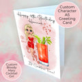 Personalised Bloody Mary Birthday Card, A5 Greeting Card For Milestone Birthday