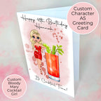 Personalised Bloody Mary Birthday Card, A5 Greeting Card For Milestone Birthday