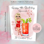 Personalised Bloody Mary Birthday Card, A5 Greeting Card For Milestone Birthday