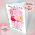 Personalised Cosmopolitan Birthday Card, A5 Greeting Card For Her