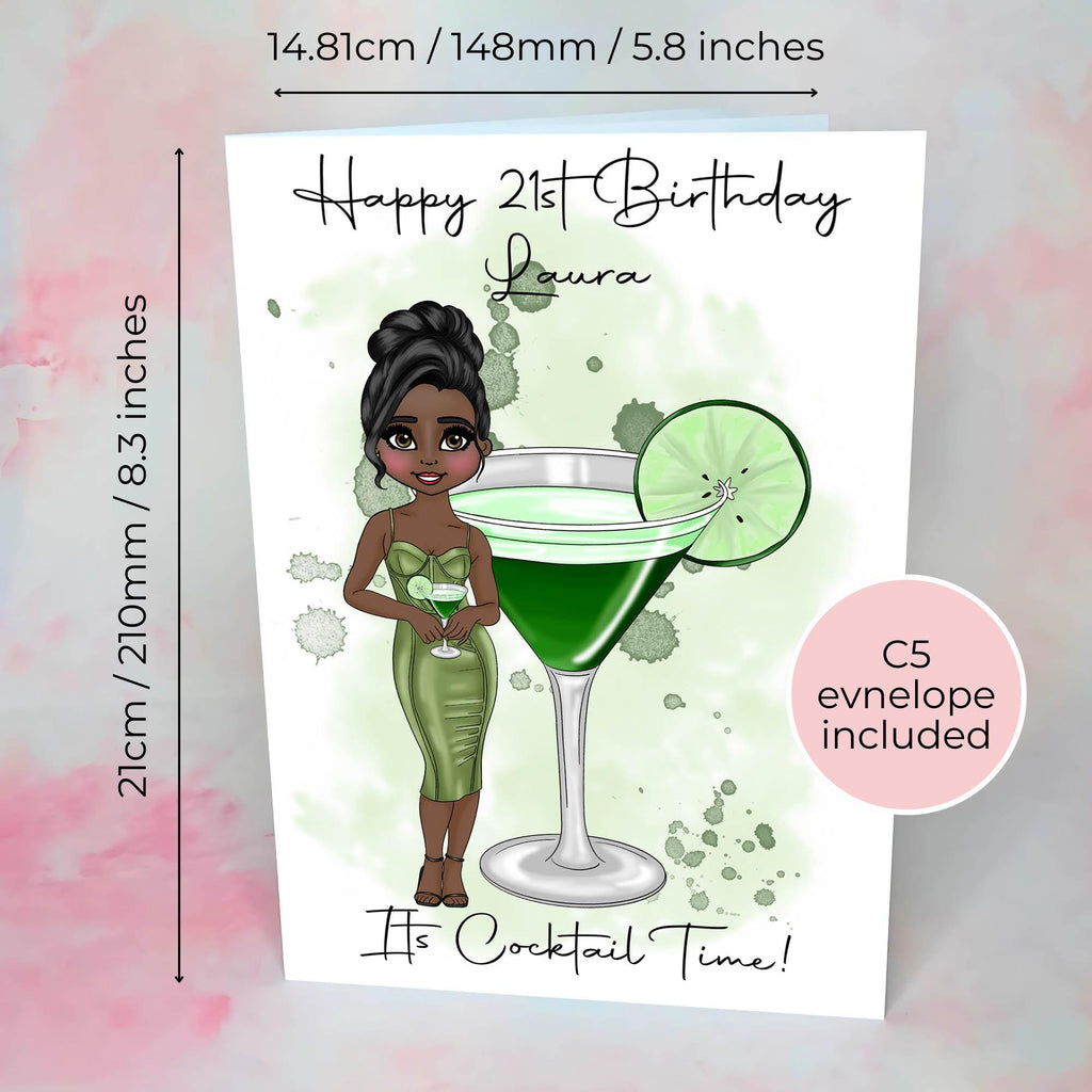 Personalised Appeltini Birthday Card, A5 Milestone Birthday Card For A Friend