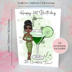 Personalised Appeltini Birthday Card, A5 Milestone Birthday Card For A Friend