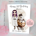 Personalised Dirty Snowman Birthday Card, Christmas Themed Birthday Card For Her