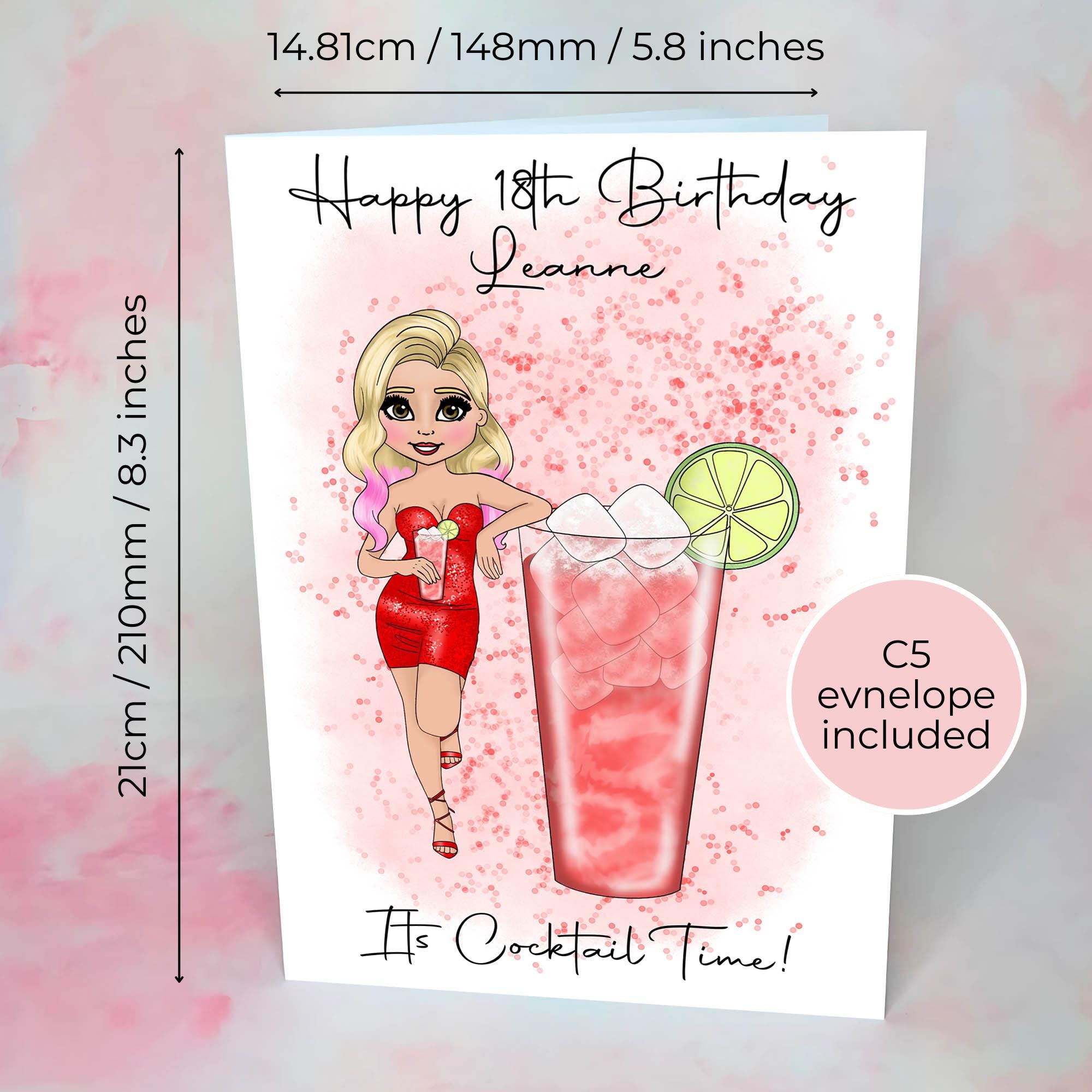 Personalised Woo Woo Milestone Birthday Card, A5 Greeting Card For Her