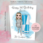 Personalised Energy Drink Birthday Card,  18th 21st Birthday Card For Her