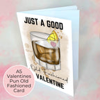 Funny Old Fashioned Pun Card For Him, A5 Greeting Card For His Valentines Day