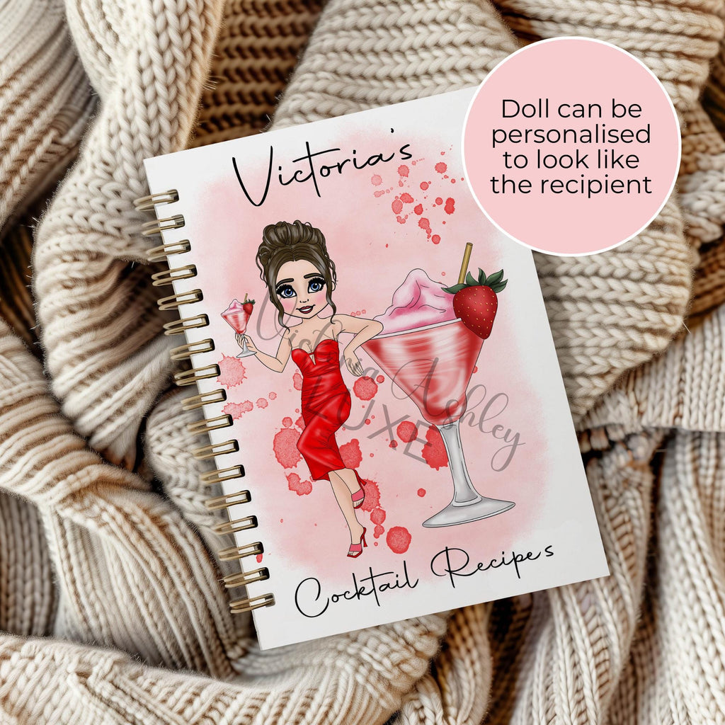 Personalised A5 Strawberry Daiquiri Notebook Gift, Summer Soiree Gift For Graduation
