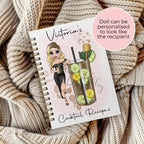 Personalised Long Island Iced Tea Cocktail Spiral Journal, Cocktail Planning Notebook Gift For Her