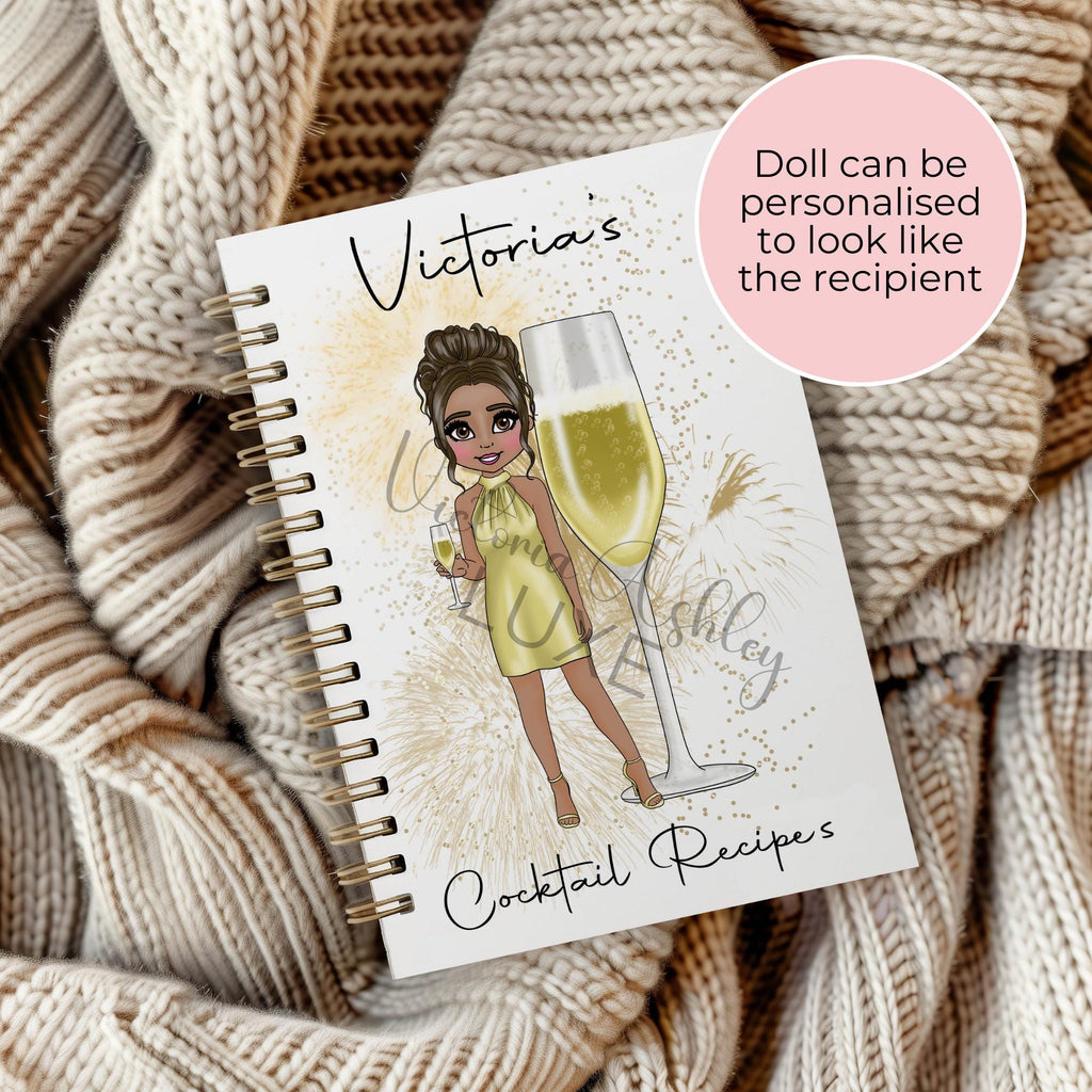 Personalised French 75 Themed Notebook Gift, Graduation Gift For Champagne Lover