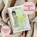 Personalised Margarita Notebook, A5 Lined Page Journal Gift For Mum Sister