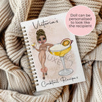 Personalised Pornstar Martini Cocktail Spiral Journal, Cocktail Planning Notebook Gift For Her