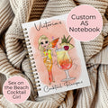Personalised Sec on the Beach Cocktail Notebook Gift, Party Planning Notebook Diary