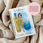 Personalised AU Vodka Inspired Notebook, Cocktail Party Recipe Notebook Gift