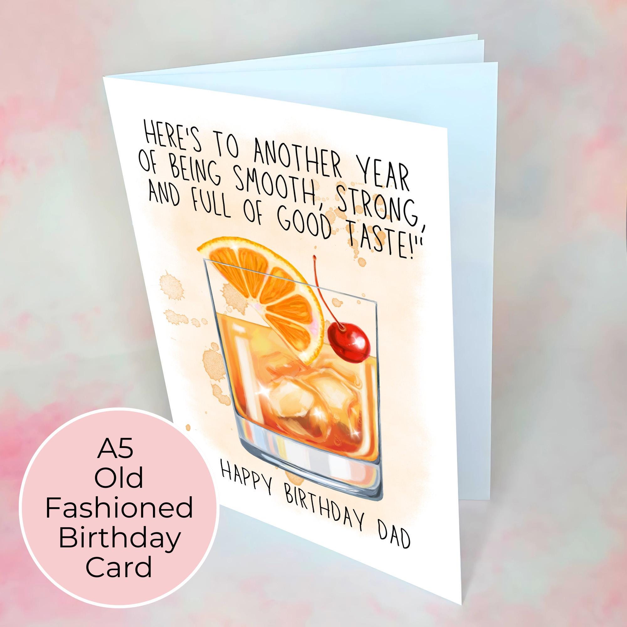 Personalised Old Fashioned A5 Birthday Greeting Card For Him
