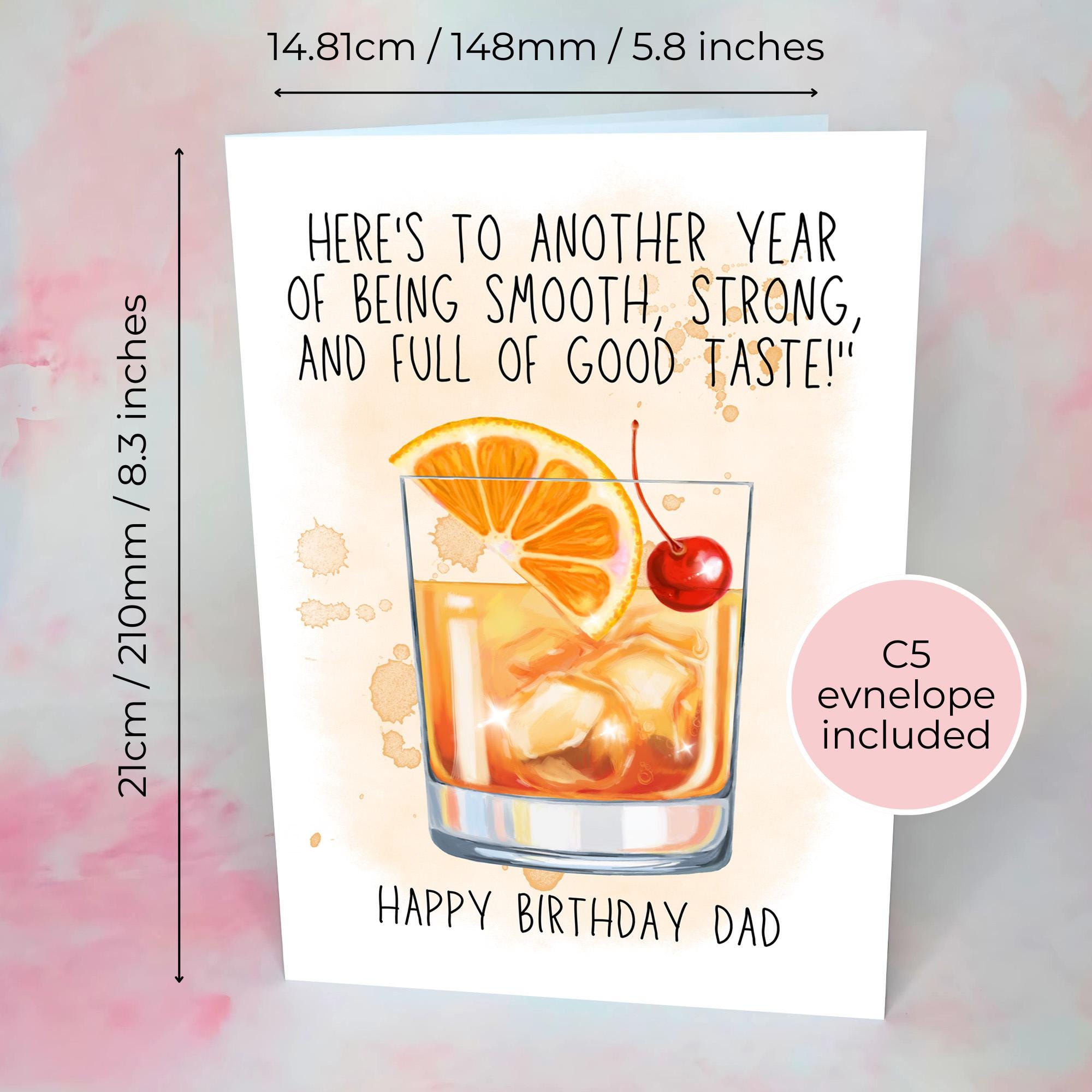 Personalised Old Fashioned A5 Birthday Greeting Card For Him