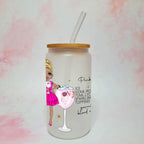 Personalised Pink Gin 75 Character Glass With Cocktail Recipe