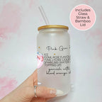 Personalised Pink Gin 75 Character Glass With Cocktail Recipe