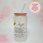 Personalised Mojito Character Glass With Cocktail Recipe, End Of Term Teacher Gift