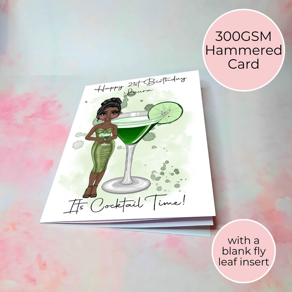 Personalised Appeltini Birthday Card, A5 Milestone Birthday Card For A Friend