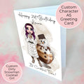 Personalised Dirty Snowman Birthday Card, Christmas Themed Birthday Card For Her