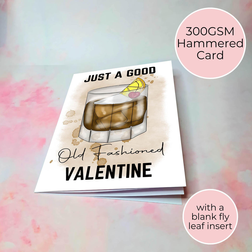 Funny Old Fashioned Pun Card For Him, A5 Greeting Card For His Valentines Day